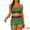 Army Green, variant on 2 Pieces Contrast Color Bikini Sets Scoop Suit
L Black