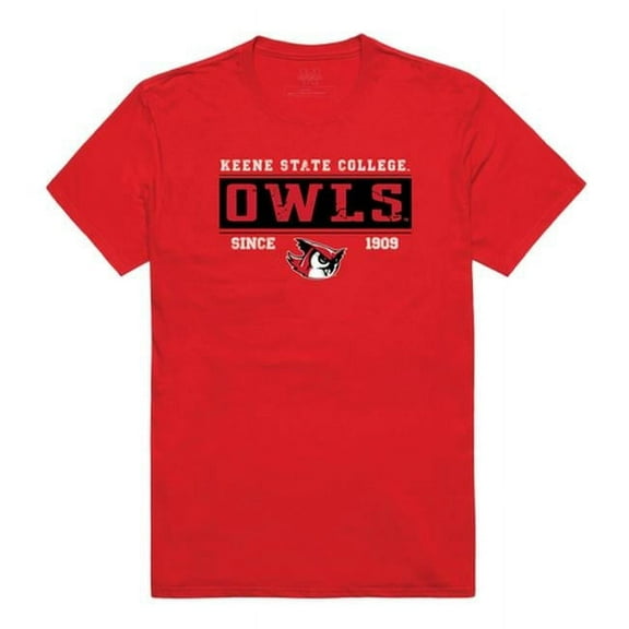 W Republic 507-453-RED-02 NCAA Keene St College Owls Established Crewneck T-Shirts, Red - Medium