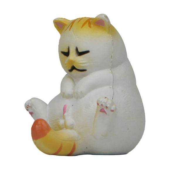 Likthione 50% off Clear!Self-healing Warm Cats Round And Simple Sitting Posture Can't Wake Up Cats Ornaments
