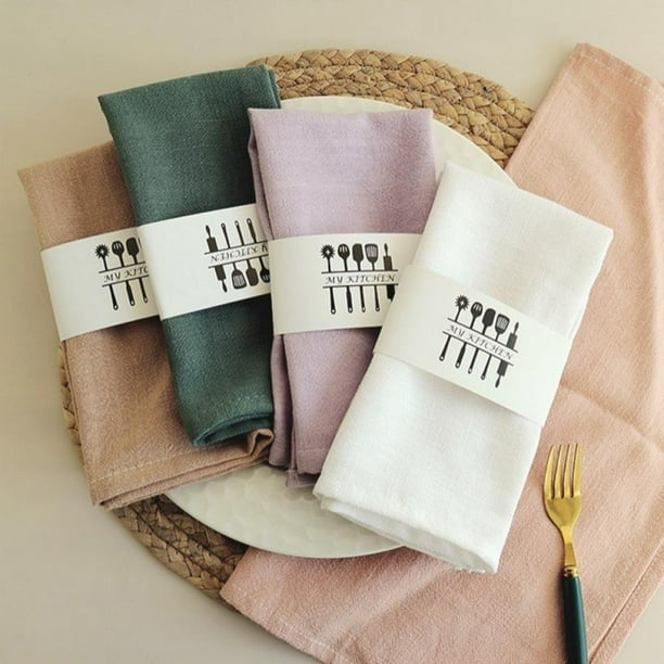 Cloth Dinner Napkins in Cotton Flax Fabric