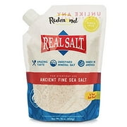 Redmond Real Salt, Ancient Fine Sea Salt, Unrefined Mineral Salt, 16 Ounce Pouch (2-Pack)