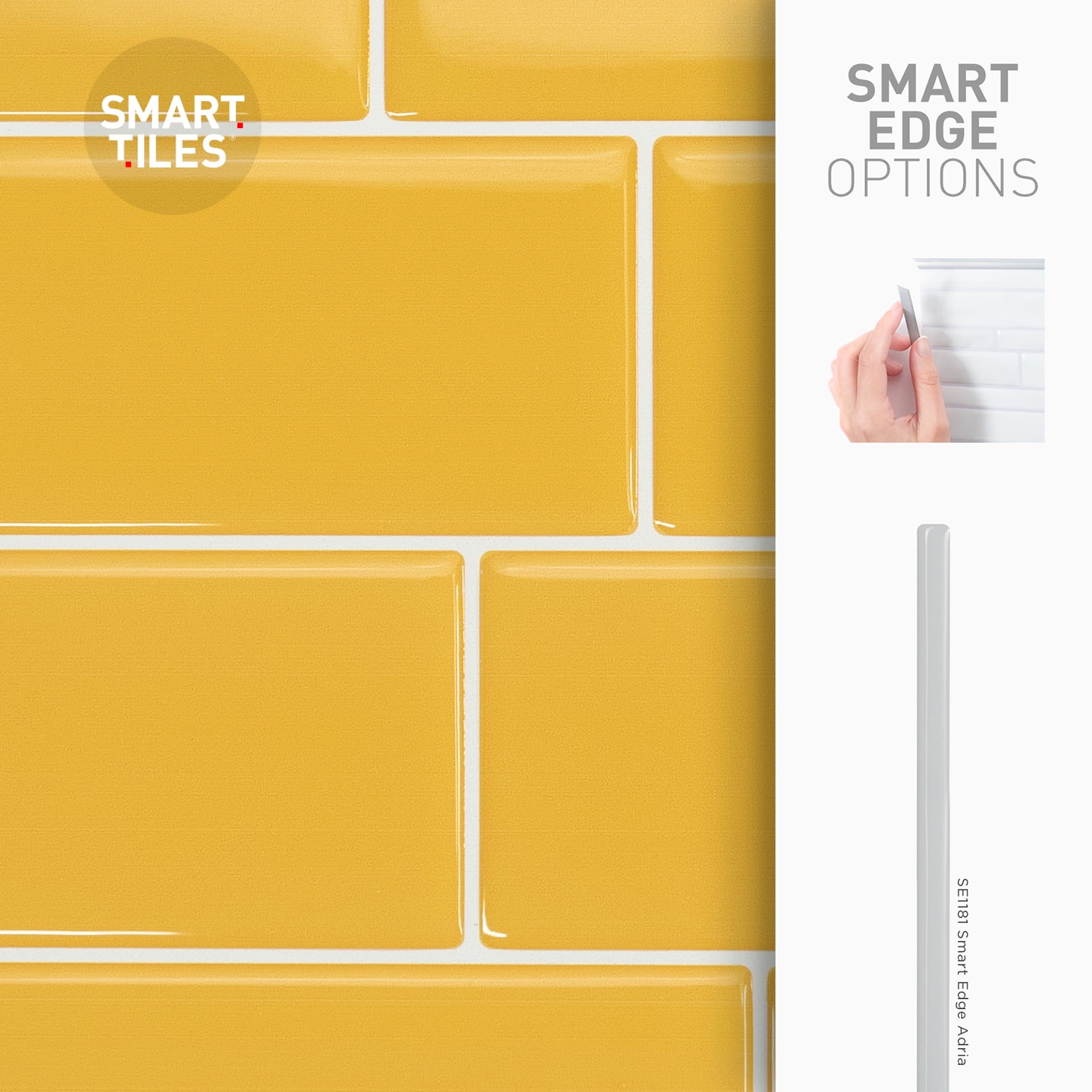 Smart Tiles - Peel and Stick Backsplash Tiles - Premium 3D Kitchen and Bathroom Tile