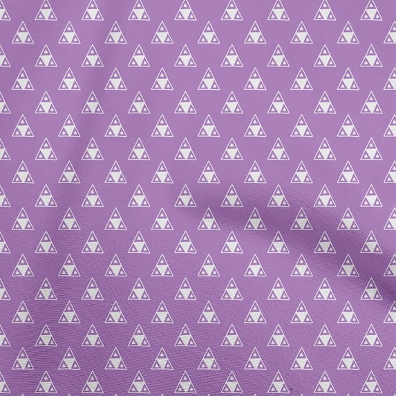 oneOone Rayon Purple Fabric Geometric Fabric For Sewing Printed Craft Fabric By The Yard 56 Inch Wide