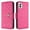 Rose, variant on for Motorola Moto G Power 5G 2024 Wallet Case, Elegant Card Holder Cash Slot PU Leather Kickstand Wrist Strap Shockproof Protective Flip Women Girls Case for Motorola Moto G Power 5G 2024, Pink