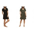 thumbnail image 3 of Matty M Ladies' Front Button Dress (Olive, Medium), 3 of 3