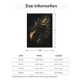 thumbnail image 5 of Sikiie Black And Gold Fire Dragon Cozy Flannel Fleece Throw Blanket: Lightweight & Thick for All Seasons - Perfect for Women, Men, & Kids"50"x40", 5 of 6