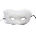 thumbnail image 2 of White Furry Fox Masquerade Mask 9 Inch Halloween Mask Half Face Mask for Masquerade Party Mardi Gras Mask Soft Plush Accessory for Themed Events, 1 Pack, 2 of 4