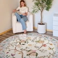 thumbnail image 4 of Alfombra Redonda Jinchan Floral 150 cm Lavable a Máquina Antideslizante, 4 of 9