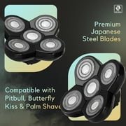 Skull Shaver Carver Blade 5 Head Replacement | Electric shaver replacement heads | For coarse/ thick hair