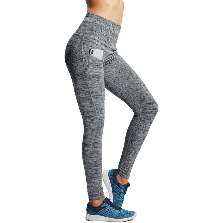 NELEUS Womens Tummy Control High Waist Capri Yoga Leggings with Pocket,Black+Gray+Blue,US  Size 3XL 