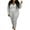 Grey, variant on SEMIMAY Women Long Sleeve Solid Color Hooded Sweatshirt And Pant Tracksuit Sport Suit Hooded Sport Suits Autumn Warm Hoodie Sweatshirts Coat And Long Pant Two Piece Sets