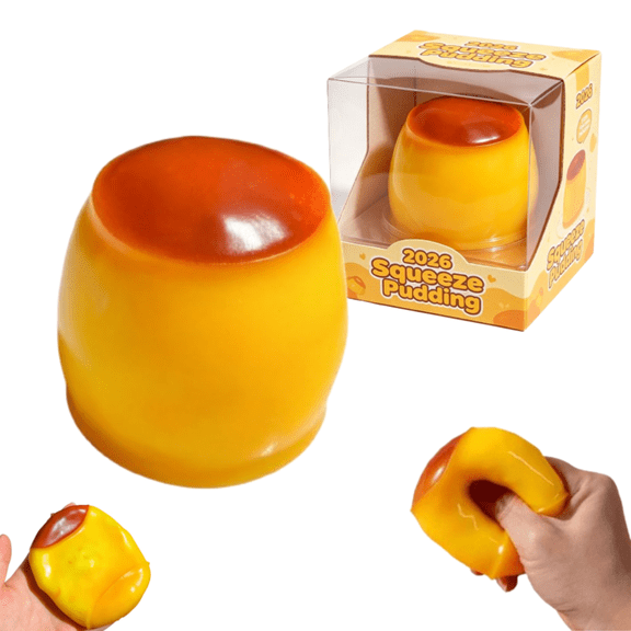 Squishies Toys Stress Balls, Crunchy Sand Squishies Balls ASMR Toys with Air Pumps Caramel Pudding for Stress Relief, Squeeze Fidget Toys for Party Favors Stocking Stuffers,1Pcs