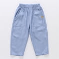 thumbnail image 6 of ZXLBBD Boys Summer Jeans Straight Leg Elastic Waist Loose Fit Denim Pants for Toddler Youth Breathable Trousers Fashion Casual Outdoor,Light Blue,Size 5 Y-6 Y, 6 of 6