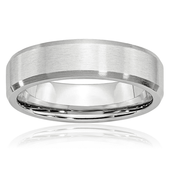 Cobalt Edge 6mm Plain Classic Wedding Band Ring