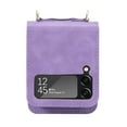 thumbnail image 2 of Allytech Crossbody Lanyard Case for Samsung Galaxy Z Flip 4 5G 2022, Galaxy Z Flip 4 Wallet Case with Card Holder, PU Leather Adjustable Shoulder Strap Case for Galaxy Z Flip4 5G, Purple, 2 of 5