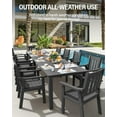 thumbnail image 3 of WINSOON 12-Piece HIPS All Weather Outdoor Patio Dining Sets with Umbrella Hole& Aluminum Frame,2-Table 10-Chairs(Gray), 3 of 7