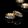 thumbnail image 4 of 50pcs/lot 8mm Rhinestone Rondelle Crystal Round Loose Spacer Beads for Jewelry Making DIY Bracelet Necklace Accessories, 4 of 5