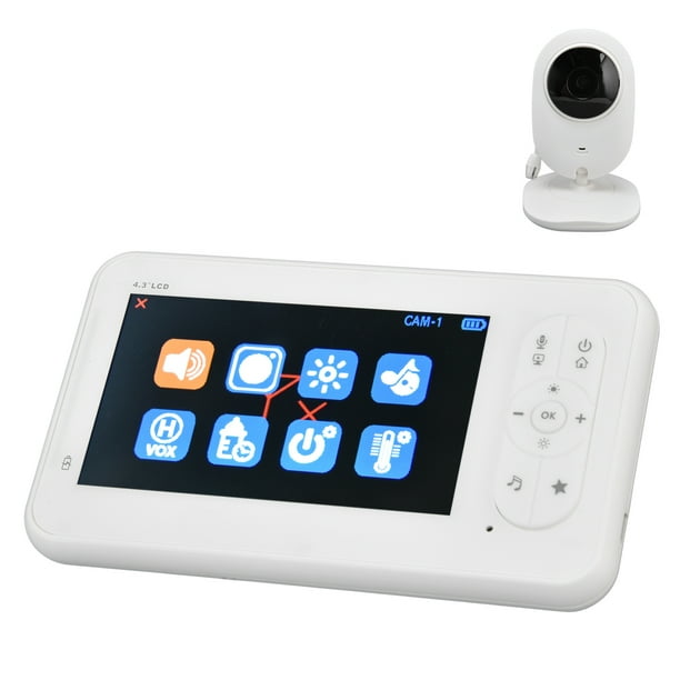 Momcozy Video Baby Monitor, 4.3 HD Baby Monitor with Camera and Audio No  Wifi, Split-Screen, Infrared Night Vision