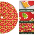thumbnail image 6 of 48 Inch Christmas Tree Skirt – Velvet Plush Tree Mat, Soft Thickened Polyester with Red Ties, Single-Sided Printing, Available in 30in/36in/48in, Perfect for Holiday Xmas Tree Decoration, 6 of 7