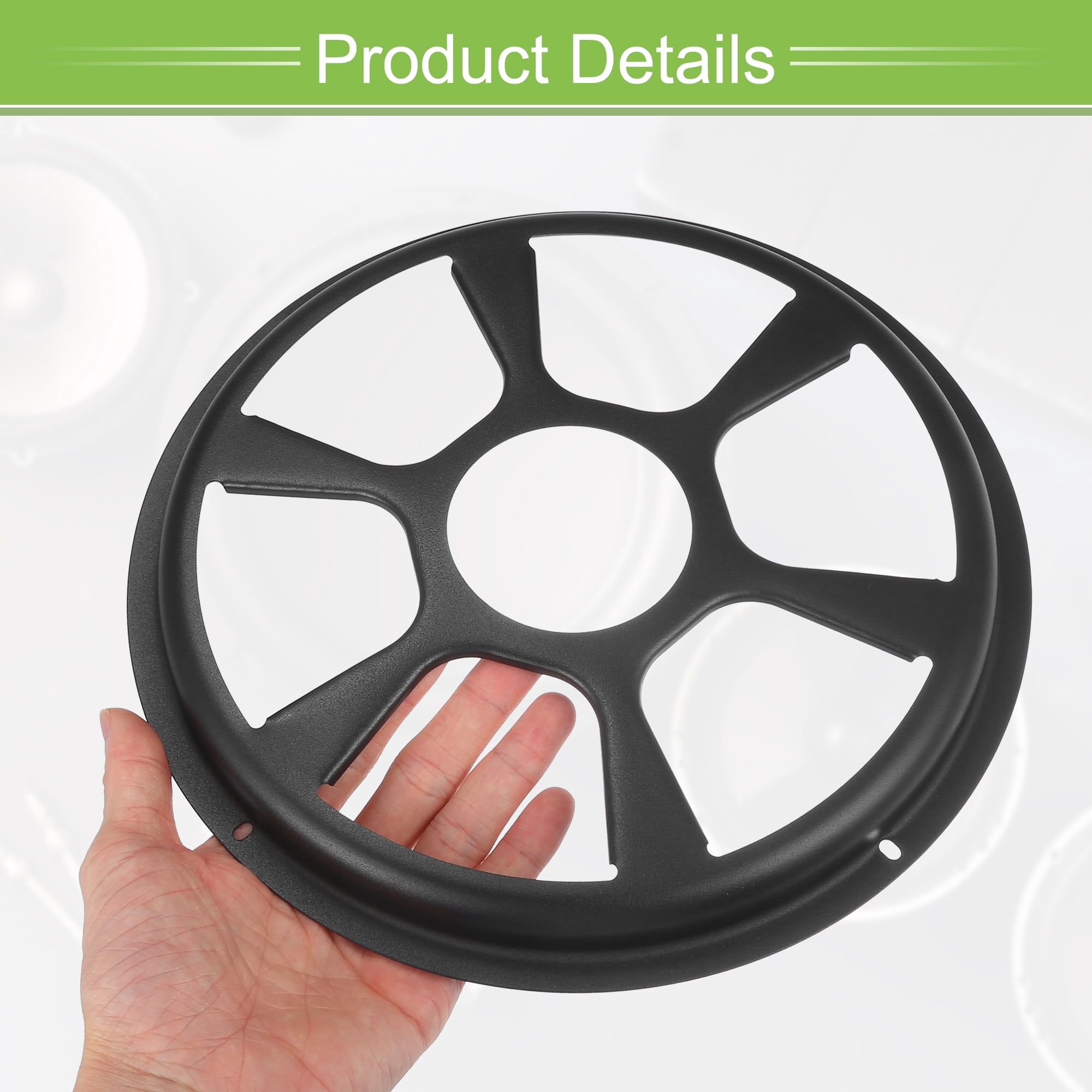 Unique Bargains Universal Car Speaker Grills Cover with Mounting Screws Iron Black 10"