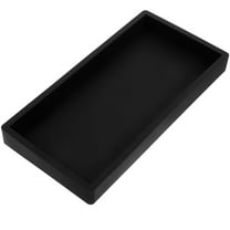 HEMOTON  Bathroom Vanity Tray Silicone Trays Counter Soap Bar Holder Small Black