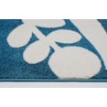 thumbnail image 3 of Ladole Rugs Botanical Style Simple and Creative Indoor Area Rug Carpet in Blue and Cream, 6x9 (6'2" x 9'2", 190cm x 280cm), 3 of 6