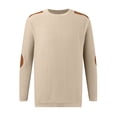 thumbnail image 4 of Wyzesi Chandails en Molleton Noirs Cardigan Grande Taille Mode Homme Loisirs Automne et Hiver Col Fileté Manches Raglan Pull Pull Manches Longues, 4 of 8