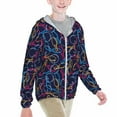 thumbnail image 2 of Cauagu Multicolor Bowling Print Sun Protection Jacket for Teen,Full-Zipper Long Sleeve Sun Shirts with Pockets UV Hoodie Shirts Outdoor Athletic Jacket-X-Large, 2 of 7