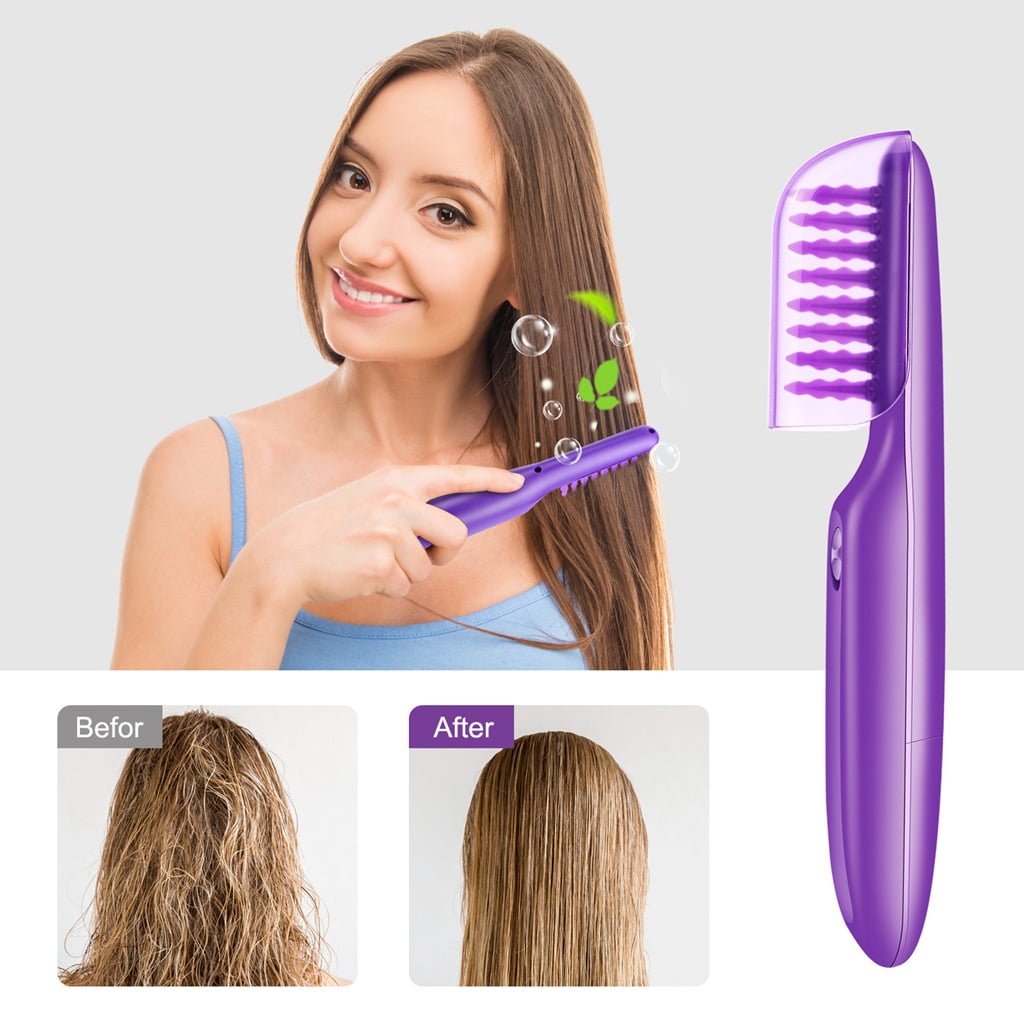Electric Comb,Hair Detangler Brush,Wet or Dry Tame The Mane Electric Detangling Brush with Brush Cover,Electric Scalp Massager Comb Brush for Unisex adult Kid Tool