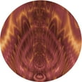 thumbnail image 1 of Ahgly Company Machine Washable Indoor Round Transitional Orange Red Orange Area Rugs, 7' Round, 1 of 7