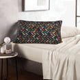 thumbnail image 6 of Lsque Retro Tape Pattern Pillow Case – Soft & Cozy Throw Pillow Cover, Hypoallergenic Cushion Case for Sleeping Women with Envelope Closure-16"x24", 6 of 6