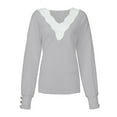 thumbnail image 3 of Débardeur de Mode à Col en V Décontracté à Lacets Hiver pour Femmes, 3 of 9