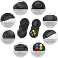 thumbnail image 2 of Fidget Toys Anti Stress, Fidget Toys Anti Stress, Fidget Pad 8 Function Fidget Toy Cube Controller Stress Reducer for ADD HD Autism Children and Adults (Black 2 pieces), 2 of 5