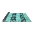 thumbnail image 2 of Ahgly Company Indoor Round Abstract Light Blue Contemporary Area Rugs, 4' Round, 2 of 4