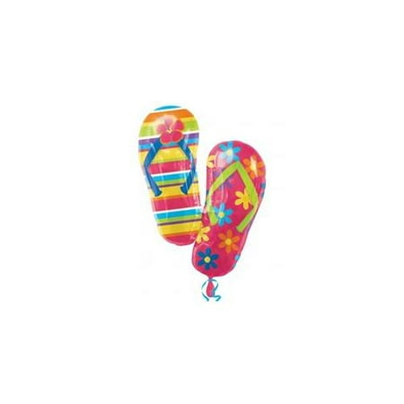 XL 33" Flip Flops Super Shape Mylar Foil Balloon Tropical Luau Party Decoration