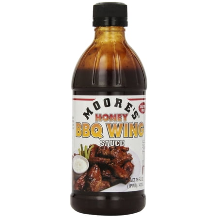 Moores Honey BBQ Wing Sauce, 16 OZ (Pack of 6)