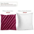 thumbnail image 3 of Nestl Velvet Throw Pillow Covers Solid Square Soft Decorative Pillow Cover for Sofa, 20" x 20", Magenta, Pack of 2, 3 of 8