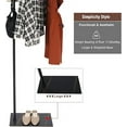 thumbnail image 5 of Lineslife Coat Rack Freestanding, Metal Coat Tree Stand with 3 Round Hangers & Sturdy Marble Base for Hat Coat for Hallway Bedroom Living Room, Black, 5 of 7