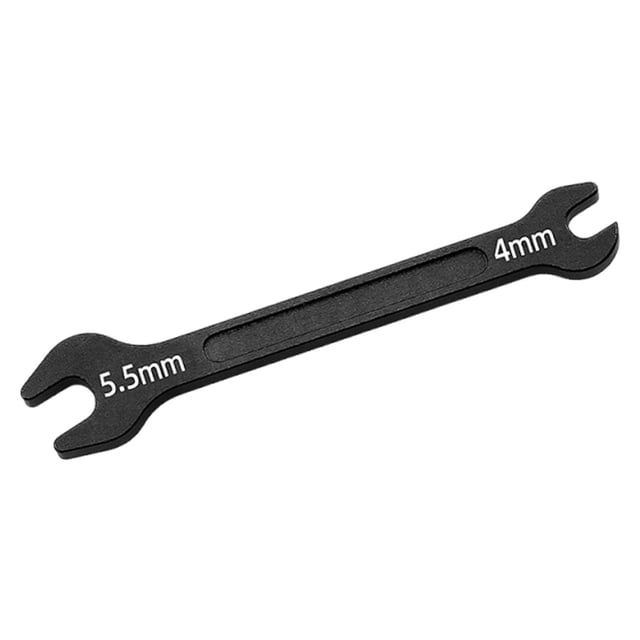 HILABEE Clé à Extrémité Ouverte pour Voiture RC Tiges 4 mm 5,5 mm Alliage d'Aluminium Accessoire de Réparation Robuste Noir