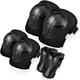 thumbnail image 2 of Juego de 7 cascos para niños y rodilleras para niños y niñas, juego de equipo de protección para niños, casco de patinaje ajustable para niños, rodilleras y coderas para ciclismo, patinaje, monopatín, color negro Zhivalor XM133-1, 2 of 6