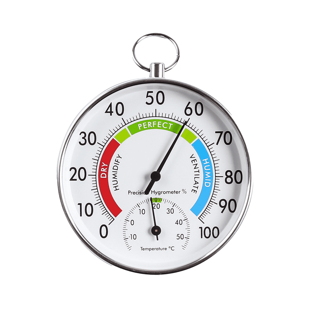 Indoor Outdoor Thermometer Hygrometer - Weather Thermometer and Hygrometer  No Battery Needed Hanging Thermometer for Patio, Large Wall Hygrometer