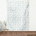 thumbnail image 4 of Ambesonne Animal Fabric by the Yard Upholstery, Animals Hearts Stars, 1 Yard, Pale Blue Cinnamon White, 4 of 5