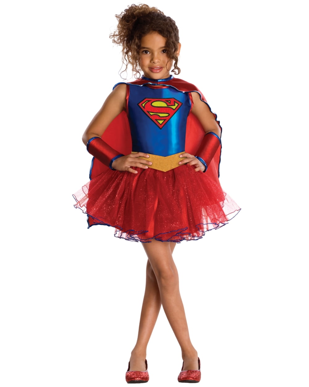 Pink Supergirl Superman Kids Costume Girls Fancy Dress-Size 3-8 Free Boot Cover 