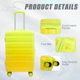 thumbnail image 4 of DECMAY 3-Piece PC Spinner Luggage Set, 20"/24"/28" Lightweight Suitcase with Gradient Color and TSA Lock, 4 of 26
