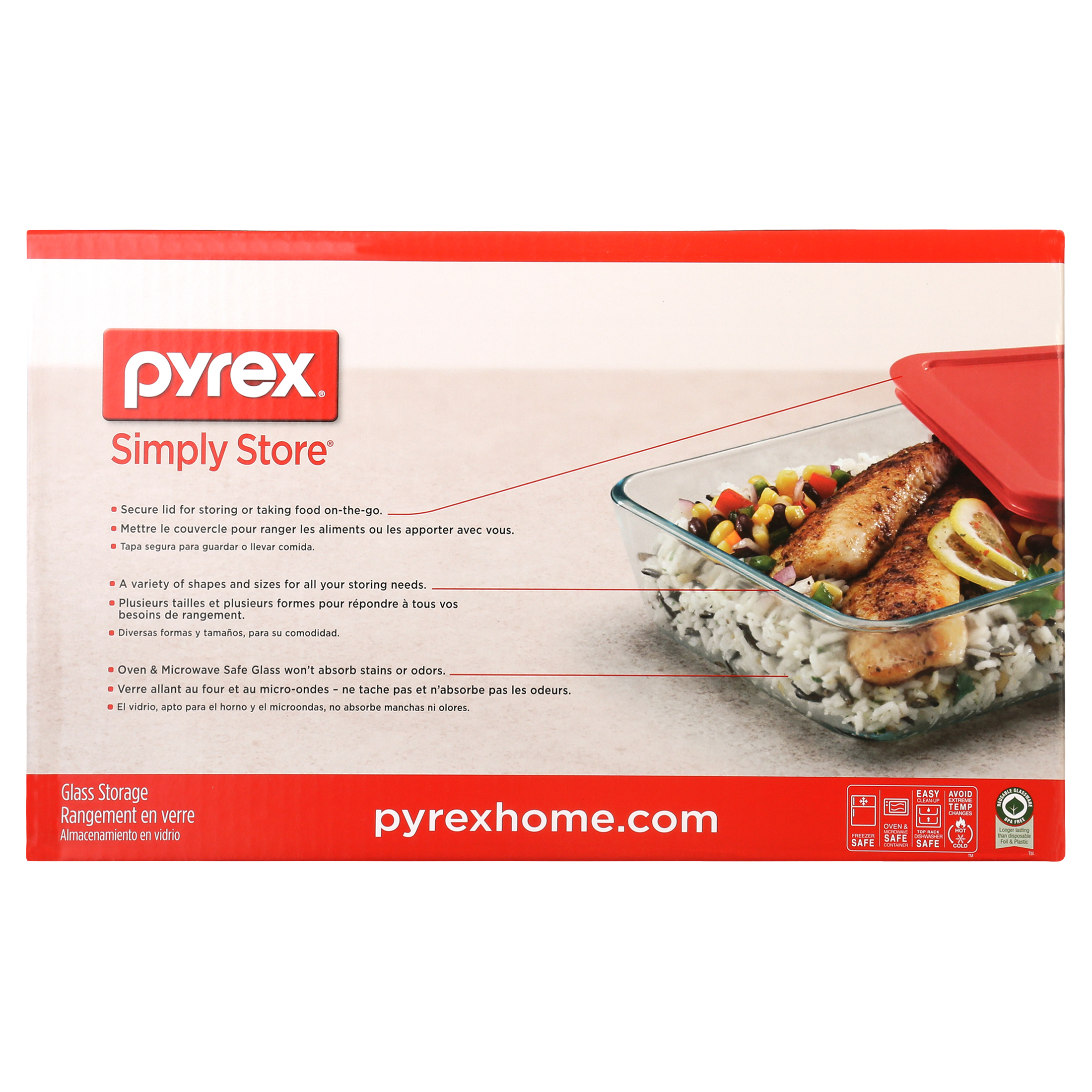 Pyrex® Storage Plus Glass Storage Container, Red, 14 Piece - image 11 of 11