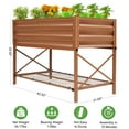 thumbnail image 2 of Funcid Raised Garden Bed with Legs, Galvanized Metal Elevated Planter Box Outdoor for Vegetables Herbs Flowers for Railing Backyard Patio Balcony with Storage Shelf & Protective Liner 43"x20"x30", 2 of 9