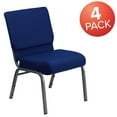 thumbnail image 3 of Flash Furniture Navy Blue Fabric Church Chair,PK4 4-FD-CH0221-4-SV-NB24-GG, 3 of 9