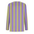 thumbnail image 4 of Cavosen Scrub Tops for Women Long Sleeve Purple V Neck Scrub Shirts Stretchy Soft Xmas Striped Wrap Underscrub with Pocket Lightweight Workwear Wicking Scrub Tops Tee Tunic L, 4 of 5