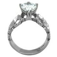 thumbnail image 3 of Luxe Jewelry Designs Women's High Polished Stainless Steel Engagement Ring with 12.8 mm AAA Cubic, 3 of 4