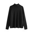 thumbnail image 1 of Yuyuzo Sweaters for Women Cable Knit Long Sleeve High Neck Fall Winter Solid Color Pullover Tops, 1 of 3